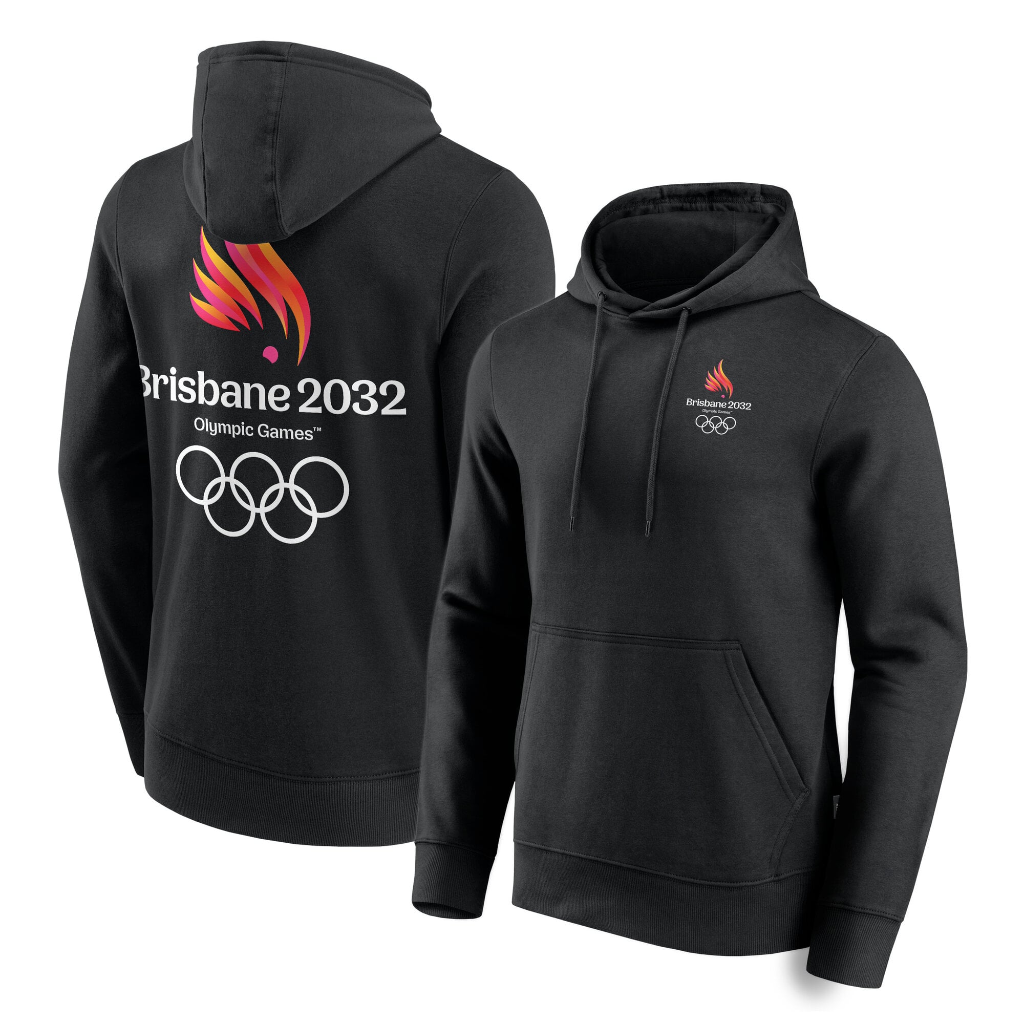 Sweat à capuche Brisbane 2032 Logo - Noir