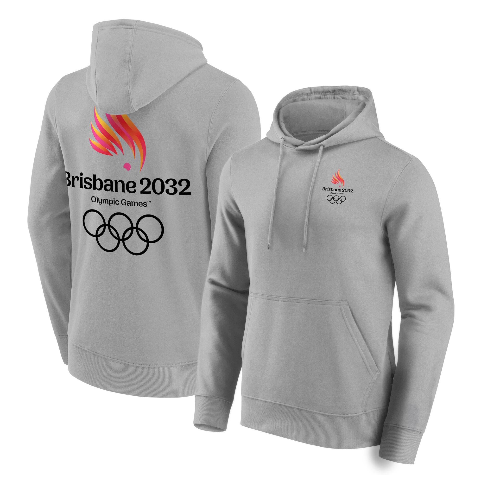 Sweat à capuche Brisbane 2032 Logo - Gris