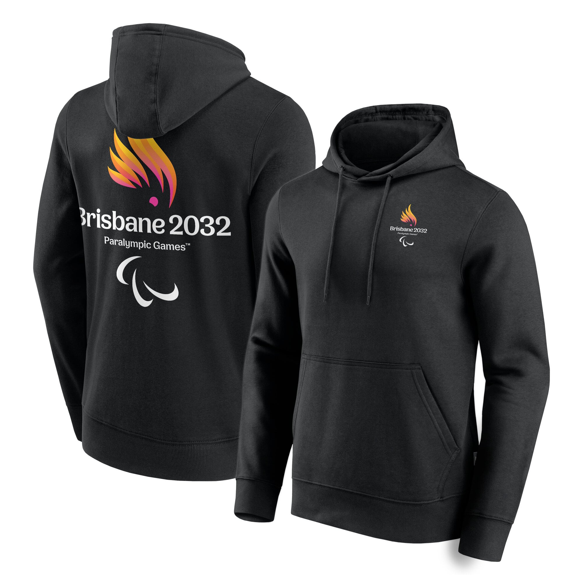Sweat à capuche Brisbane 2032 Para Logo - Noir