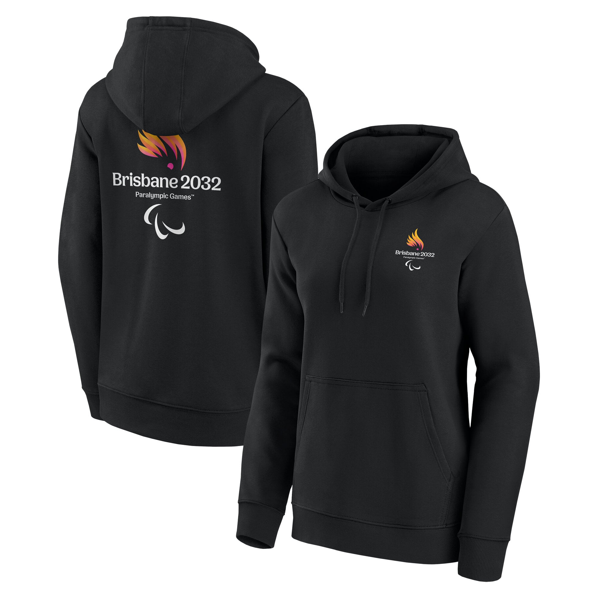 Sweat à capuche Brisbane 2032 Para Logo - Noir - Femme