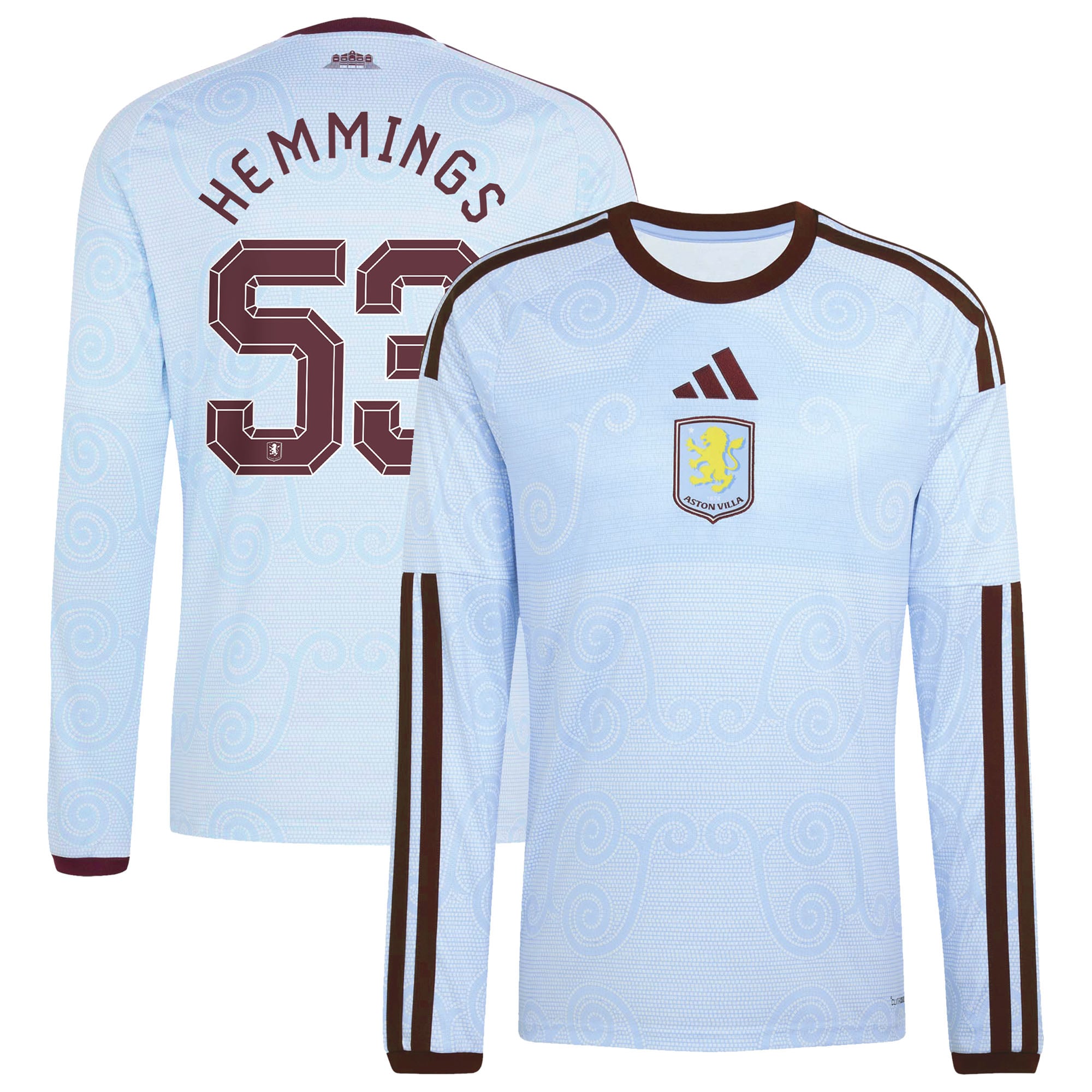 Aston Villa adidas Ausweichtrikot 2026/27 - Langarm mit Aufdruck Hemmings 53