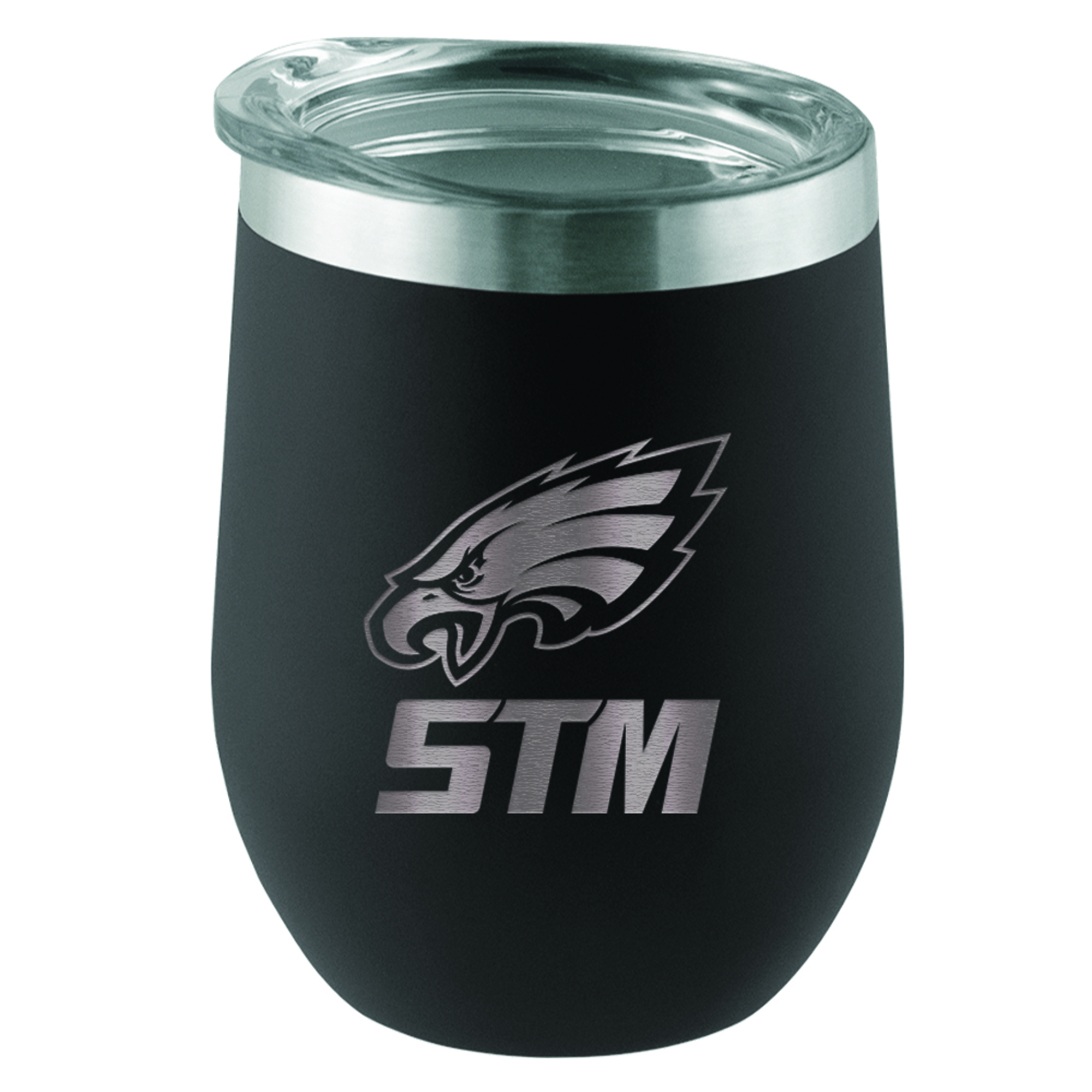 The Memory Company Black Philadelphia Eagles 12oz STM Etched Stainless Steel Stemless Tumbler
