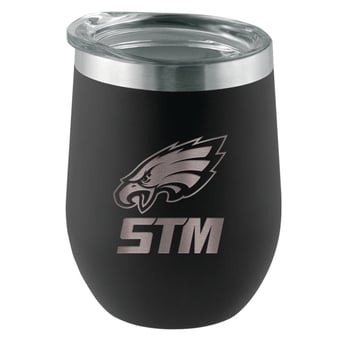 The Memory Company Black Philadelphia Eagles 12oz STM Etched Stainless Steel Stemless Tumbler
