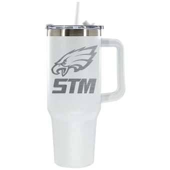 The Memory Company White Philadelphia Eagles 40oz STM Etched Stainless Steel Stemless Tumbler