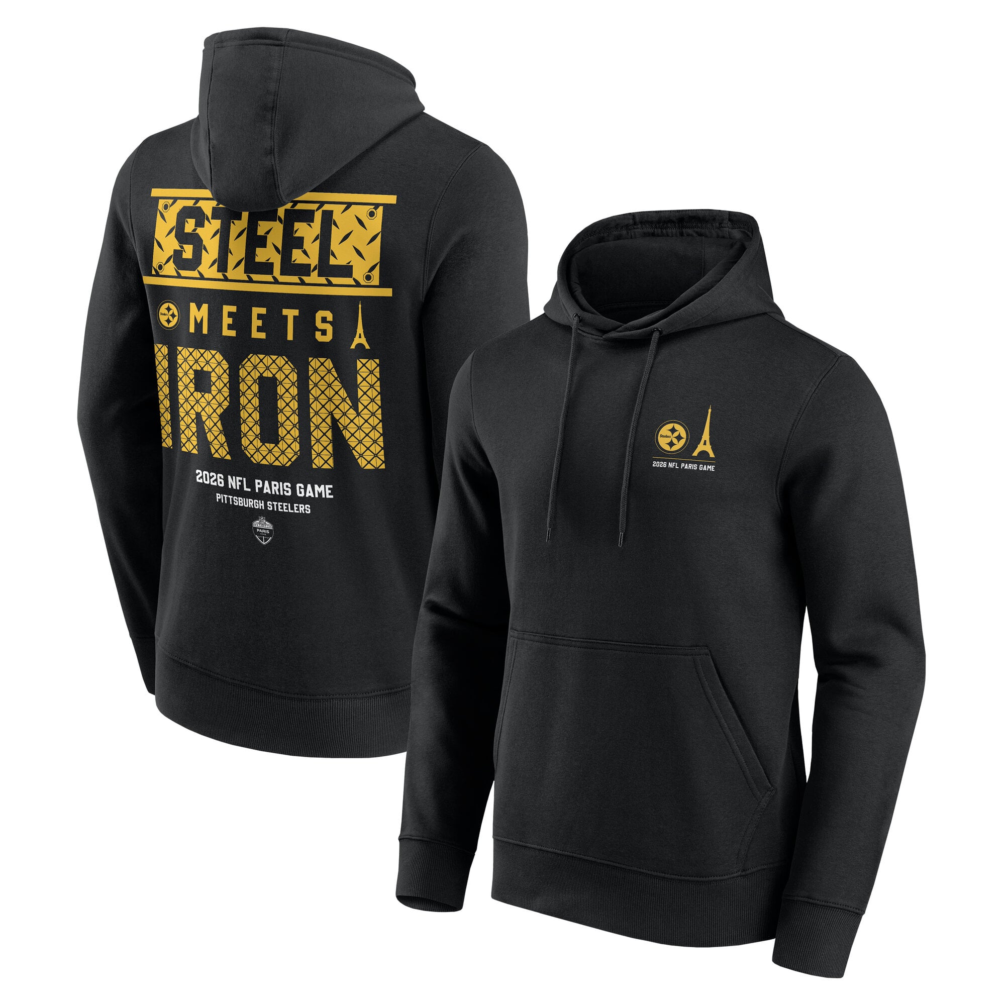 Sweat à capuche Pittsburgh Steelers International City Games 2026 Hometown - Paris - Homme