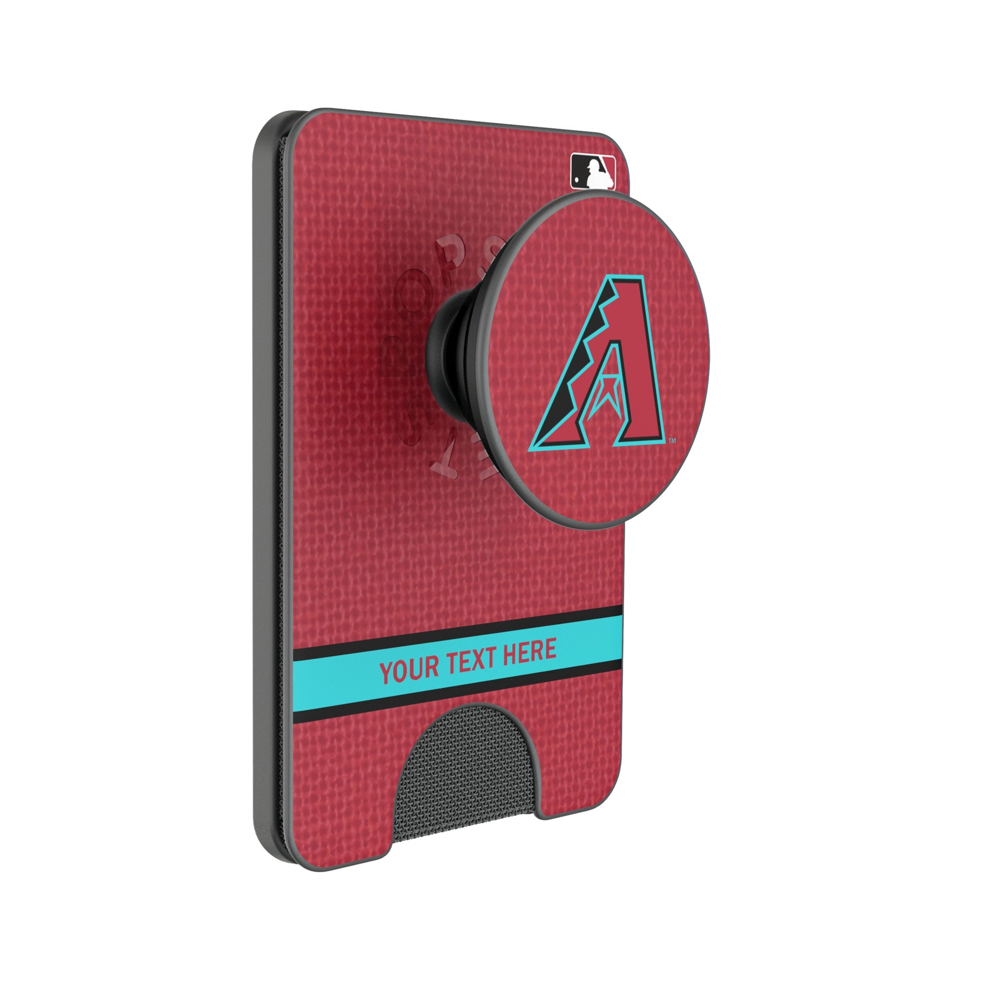Keyscaper Arizona Diamondbacks Personalized Solid PopSockets Magnetic Wallet