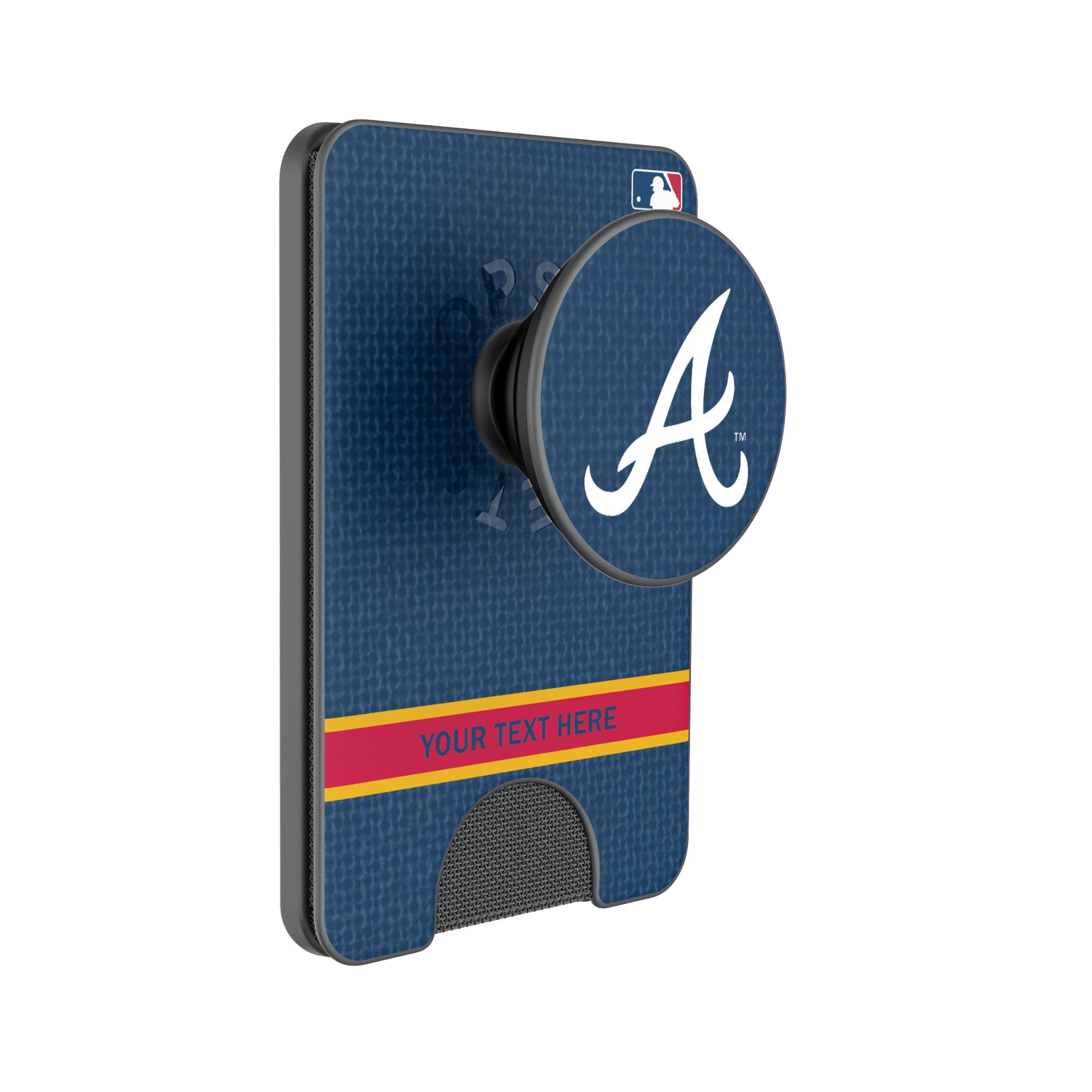 Keyscaper Atlanta Braves Personalized Solid PopSockets Magnetic Wallet