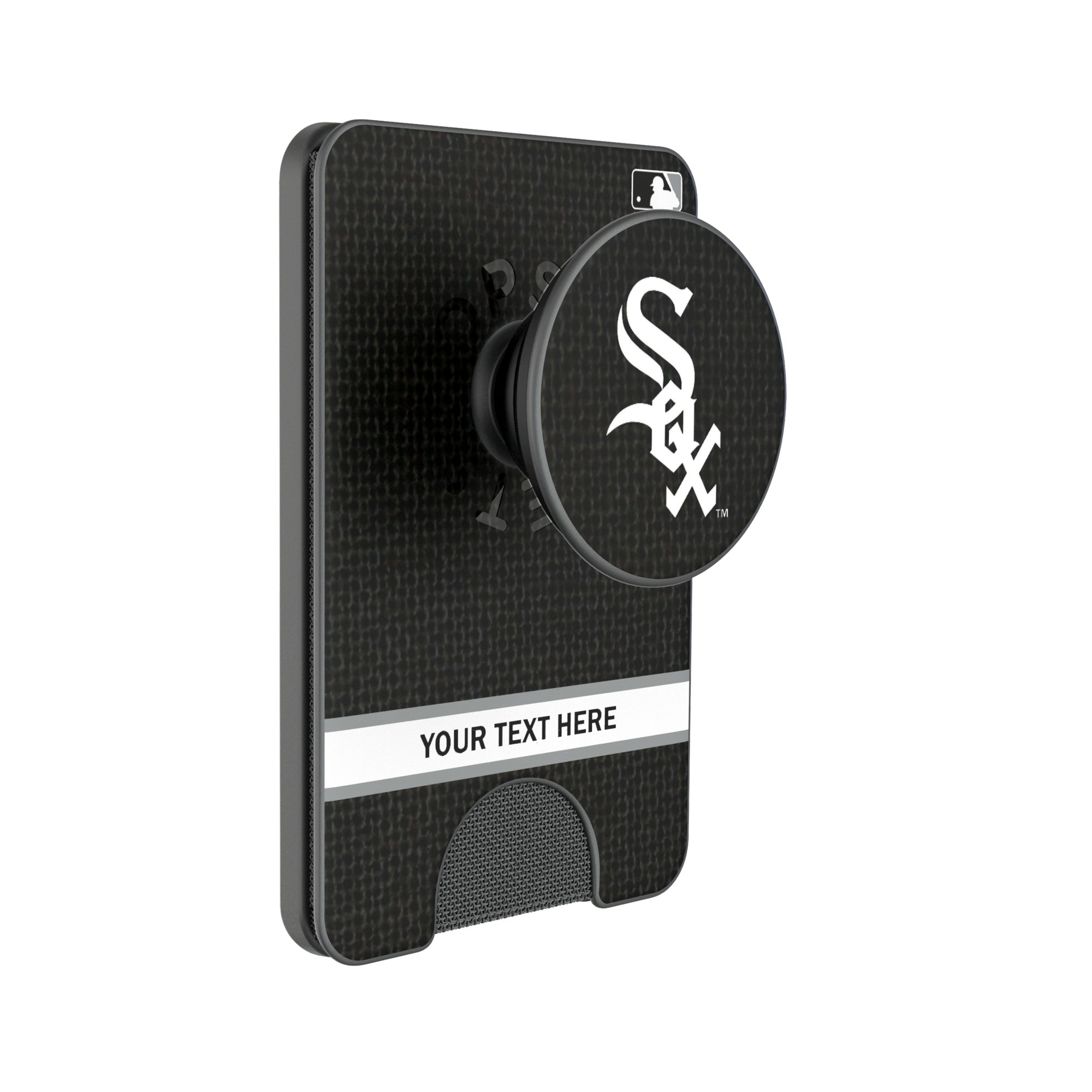 Keyscaper Chicago White Sox Personalized Solid PopSockets Magnetic Wallet