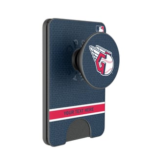 Keyscaper Cleveland Guardians Personalized Solid PopSockets Magnetic Wallet