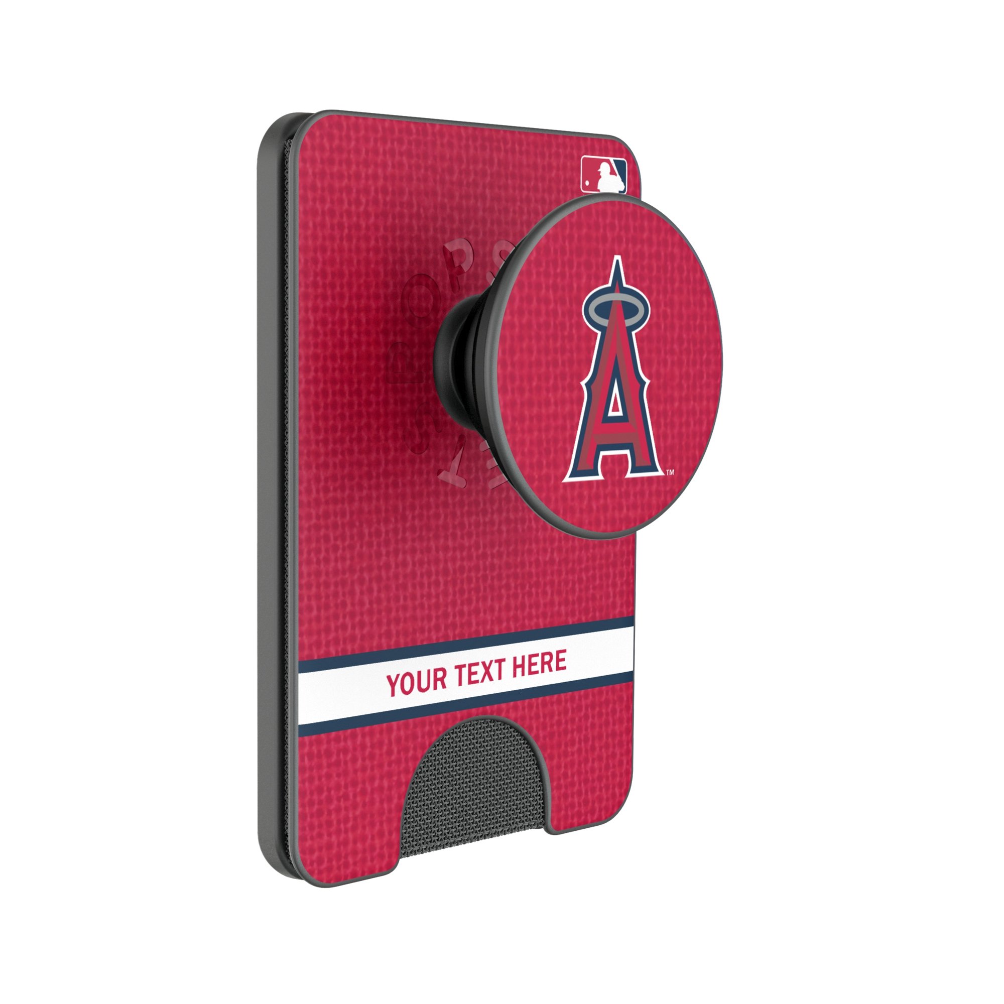 Keyscaper Los Angeles Angels Personalized Solid PopSockets Magnetic Wallet
