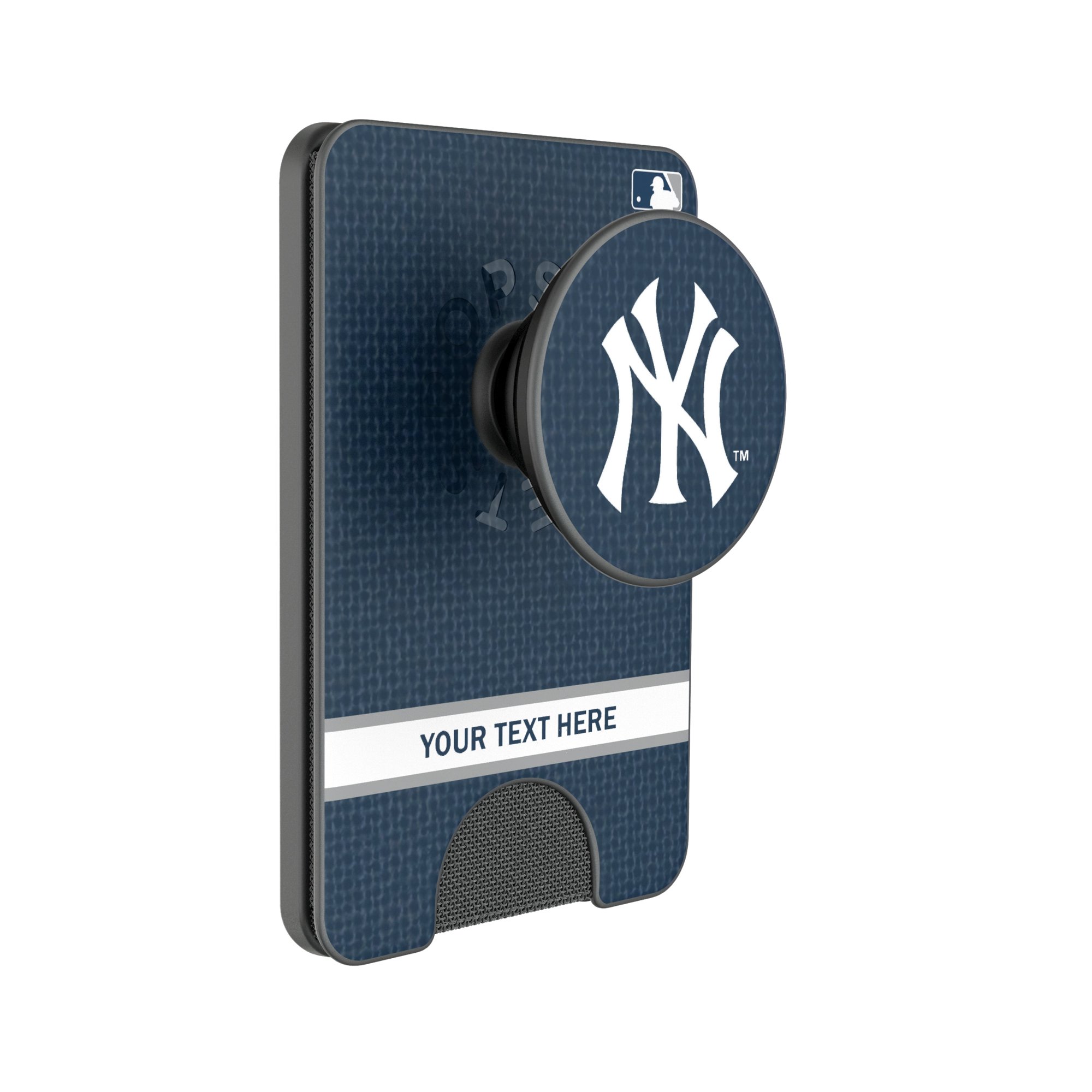 Keyscaper New York Yankees Personalized Solid PopSockets Magnetic Wallet