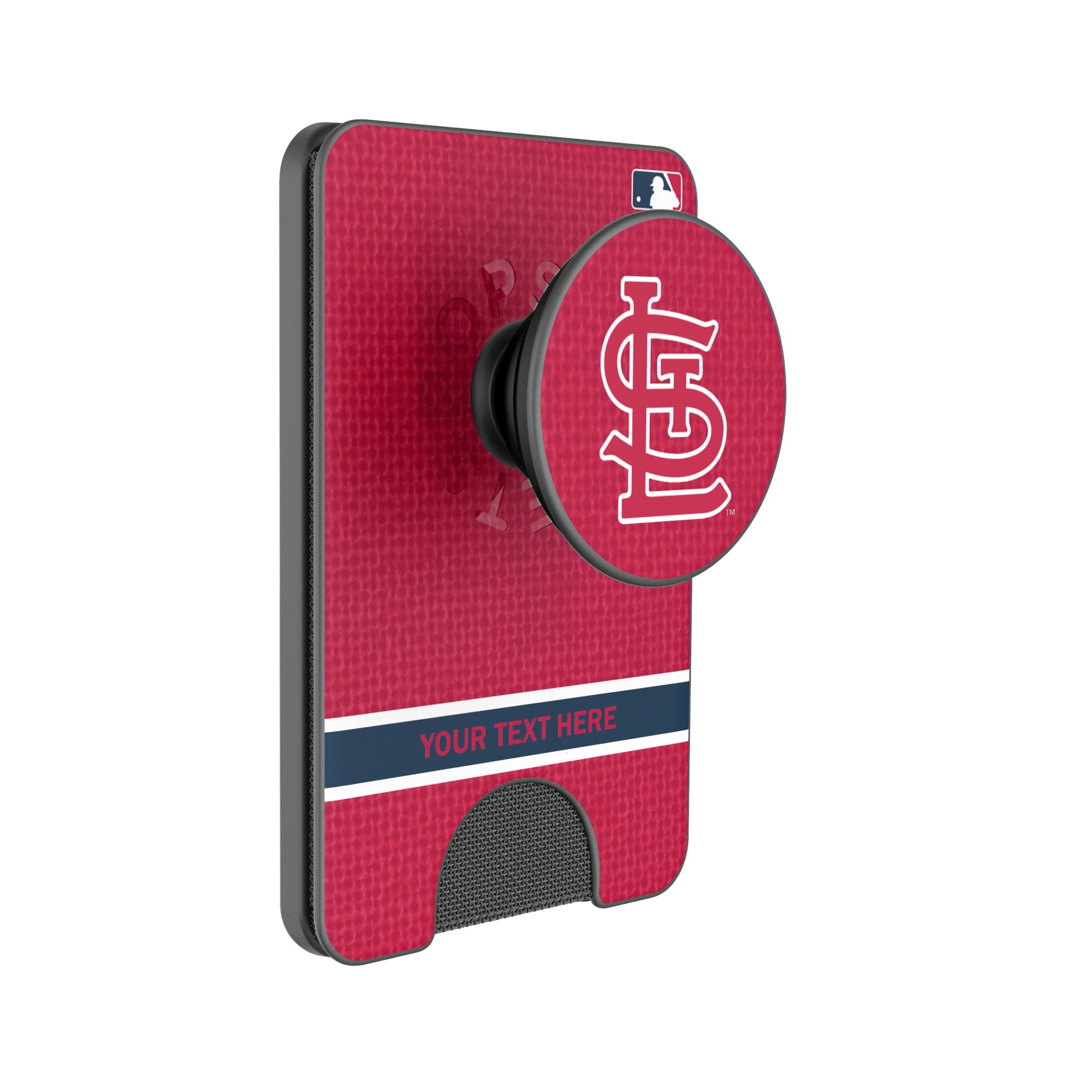 Keyscaper St. Louis Cardinals Personalized Solid PopSockets Magnetic Wallet