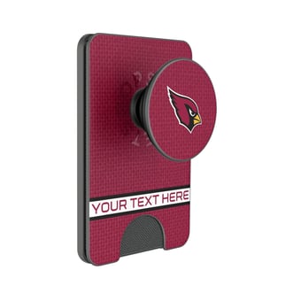 Keyscaper Arizona Cardinals Personalized Endzone Solid PopSockets Magnetic Wallet
