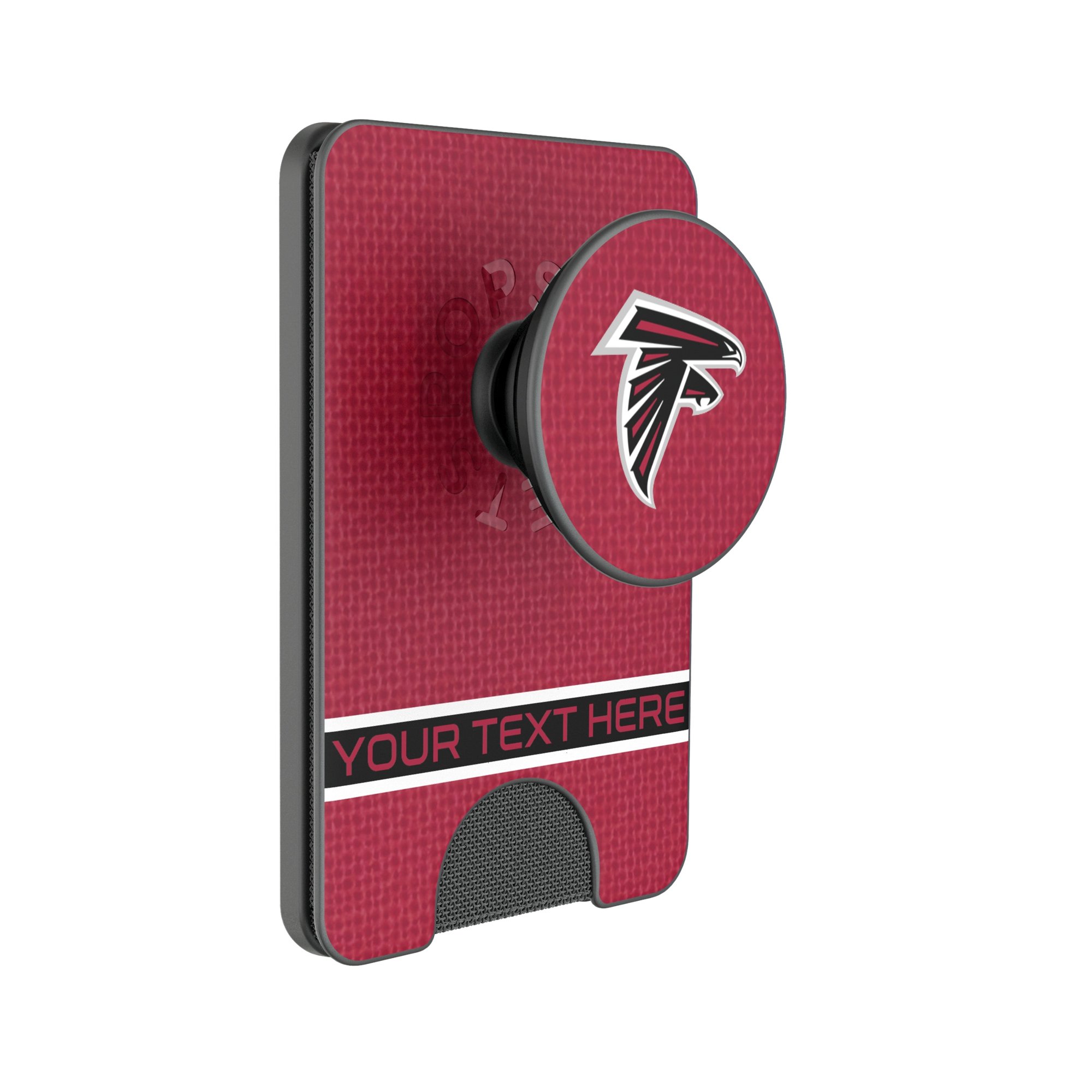 Keyscaper Atlanta Falcons Personalized Endzone Solid PopSockets Magnetic Wallet