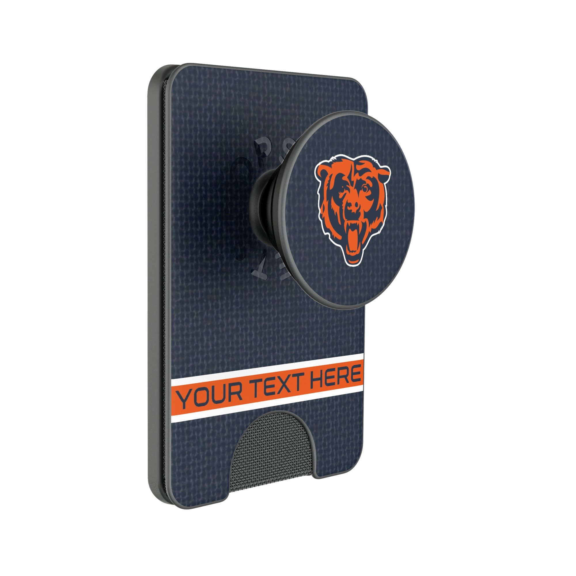 Keyscaper Chicago Bears Personalized Endzone Solid PopSockets Magnetic Wallet