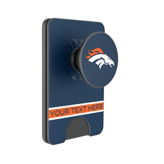 Keyscaper Denver Broncos Personalized Endzone Solid PopSockets Magnetic Wallet