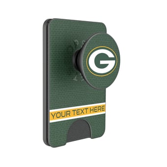 Keyscaper Green Bay Packers Personalized Endzone Solid PopSockets Magnetic Wallet