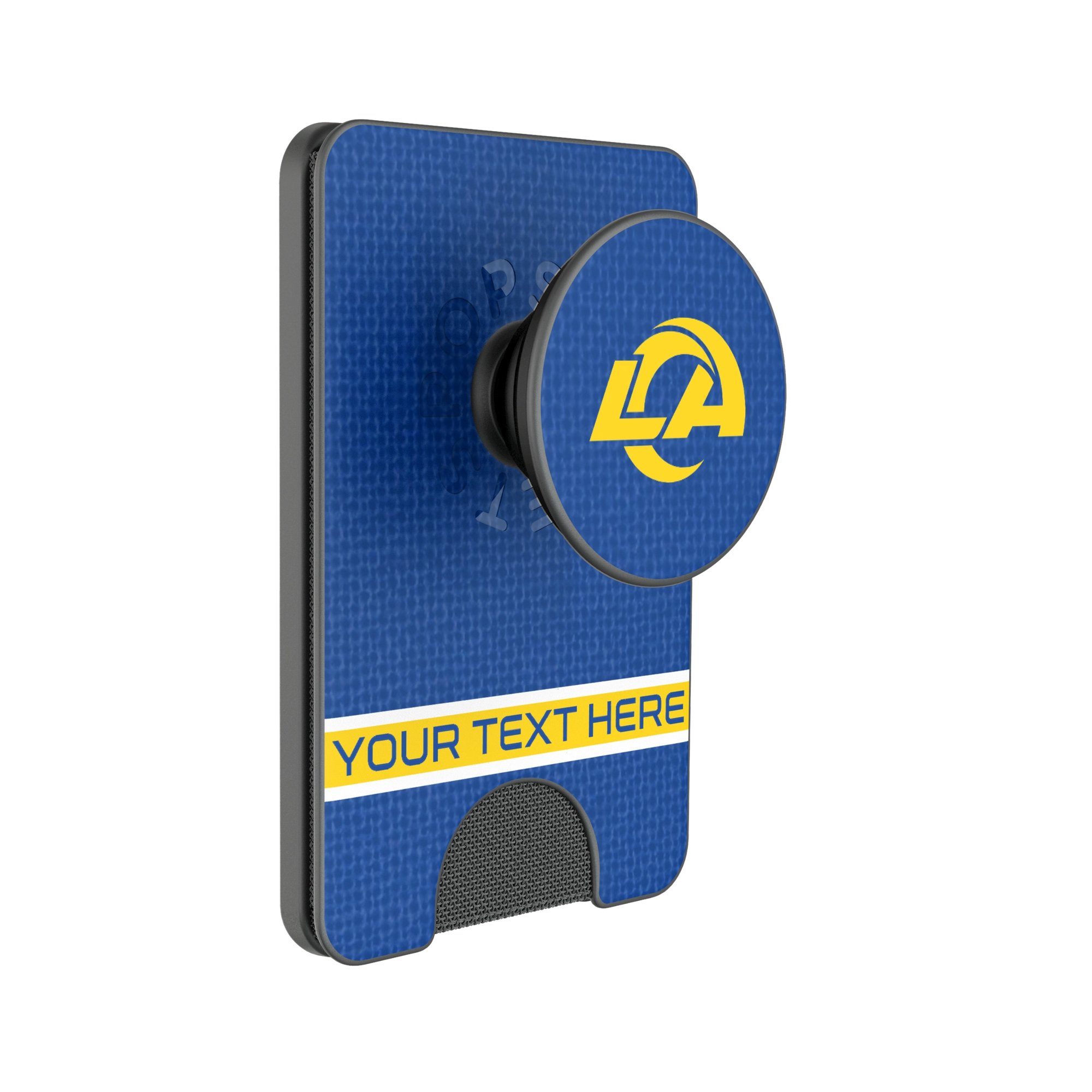 Keyscaper Los Angeles Rams Personalized Endzone Solid PopSockets Magnetic Wallet
