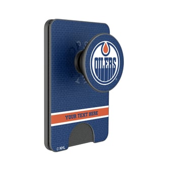 Keyscaper Edmonton Oilers Personalized Solid PopSockets Magnetic Wallet