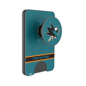 Keyscaper San Jose Sharks Personalized Solid PopSockets Magnetic Wallet