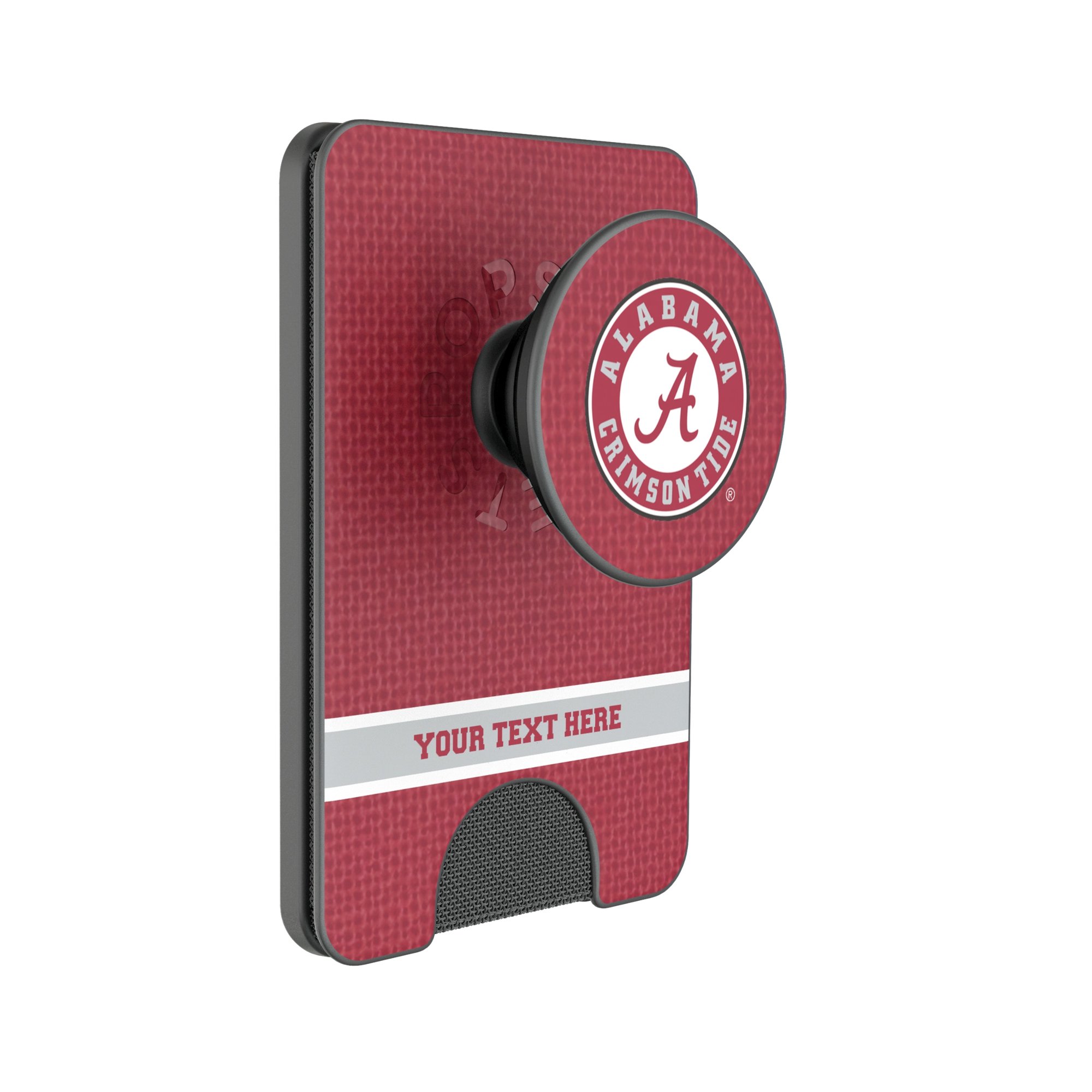 Keyscaper Alabama Crimson Tide Personalized Endzone Solid PopSockets Magnetic Wallet