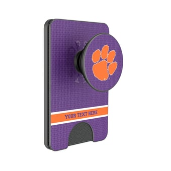 Keyscaper Clemson Tigers Personalized Endzone Solid PopSockets Magnetic Wallet