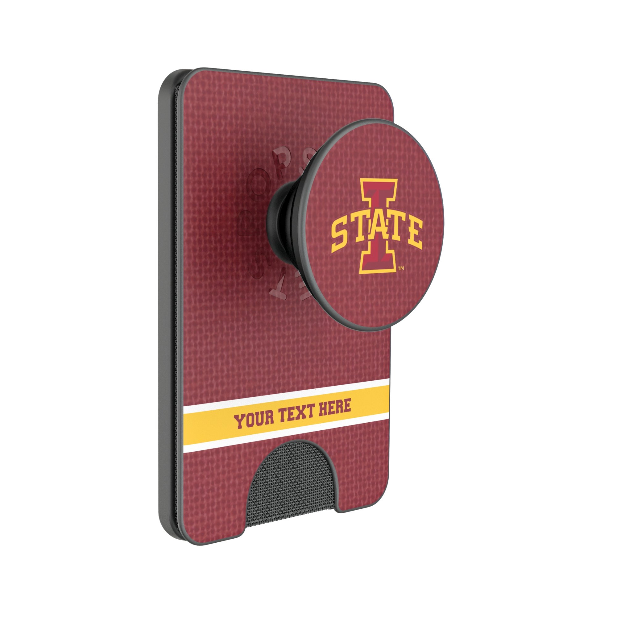 Keyscaper Iowa State Cyclones Personalized Endzone Solid PopSockets Magnetic Wallet