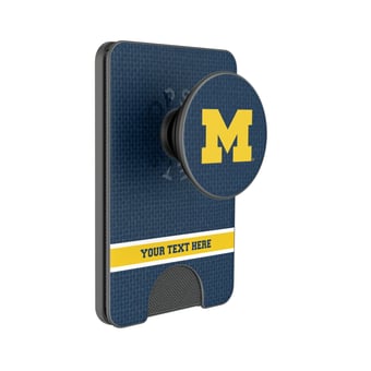 Keyscaper Michigan Wolverines Personalized Endzone Solid PopSockets Magnetic Wallet