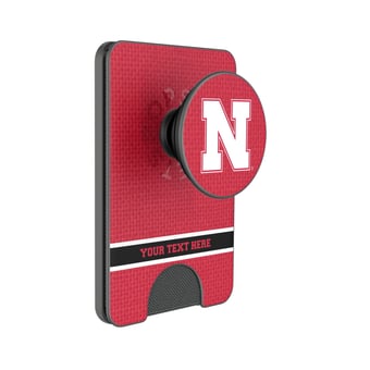 Keyscaper Nebraska Huskers Personalized Endzone Solid PopSockets Magnetic Wallet