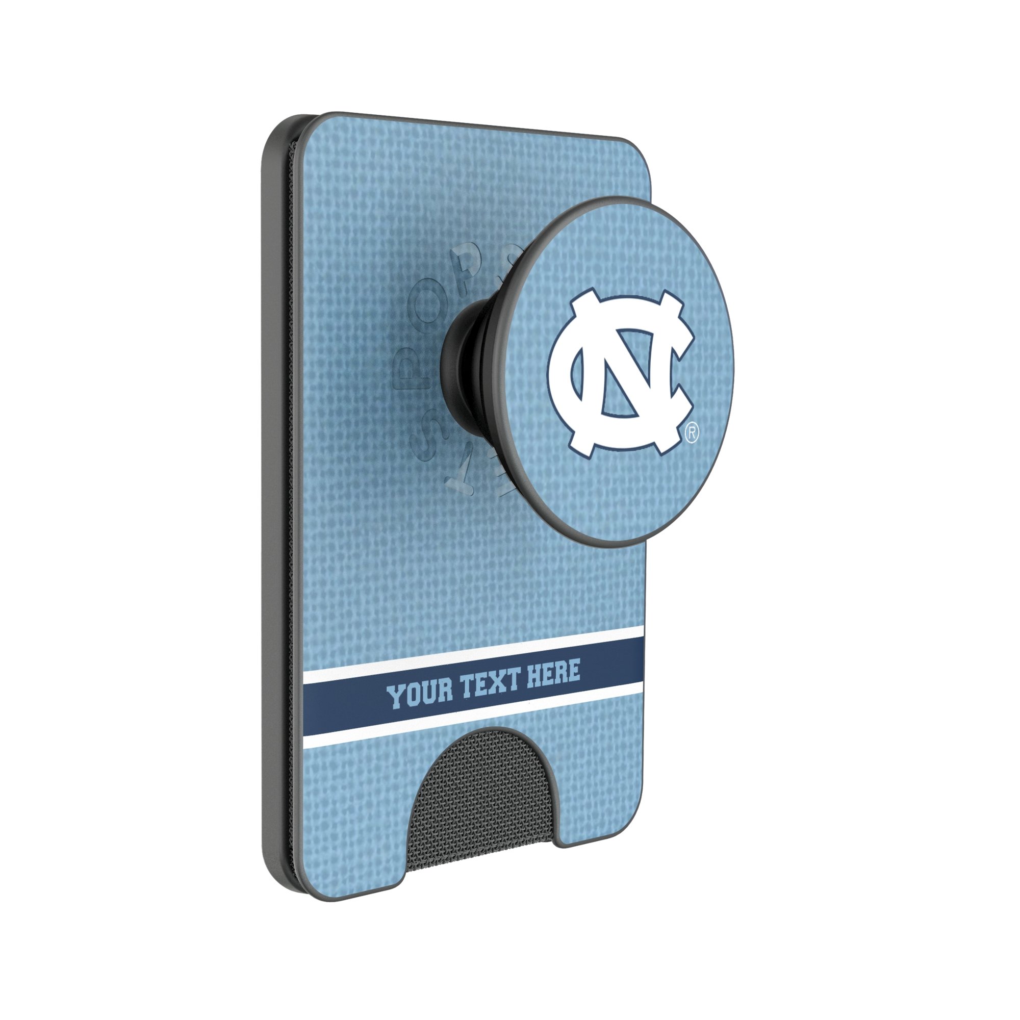 Keyscaper North Carolina Tar Heels Personalized Endzone Solid PopSockets Magnetic Wallet