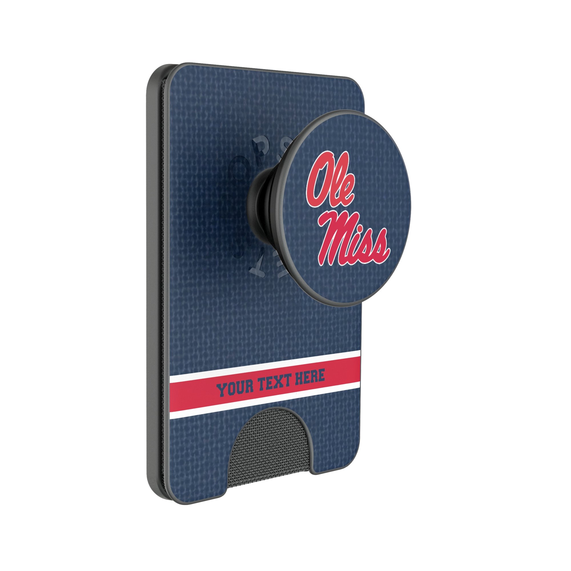 Keyscaper Ole Miss Rebels Personalized Endzone Solid PopSockets Magnetic Wallet