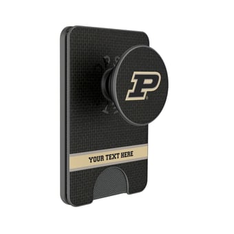 Keyscaper Purdue Boilermakers Personalized Endzone Solid PopSockets Magnetic Wallet