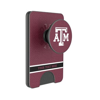 Keyscaper Texas A&M Aggies Personalized Endzone Solid PopSockets Magnetic Wallet