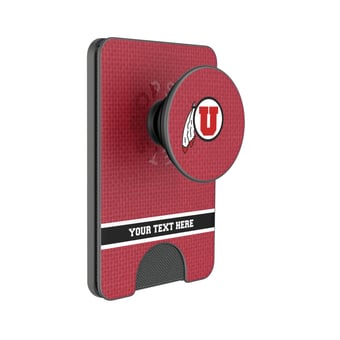 Keyscaper Utah Utes Personalized Endzone Solid PopSockets Magnetic Wallet