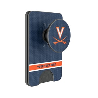 Keyscaper Virginia Cavaliers Personalized Endzone Solid PopSockets Magnetic Wallet