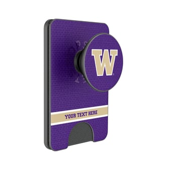 Keyscaper Washington Huskies Personalized Endzone Solid PopSockets Magnetic Wallet