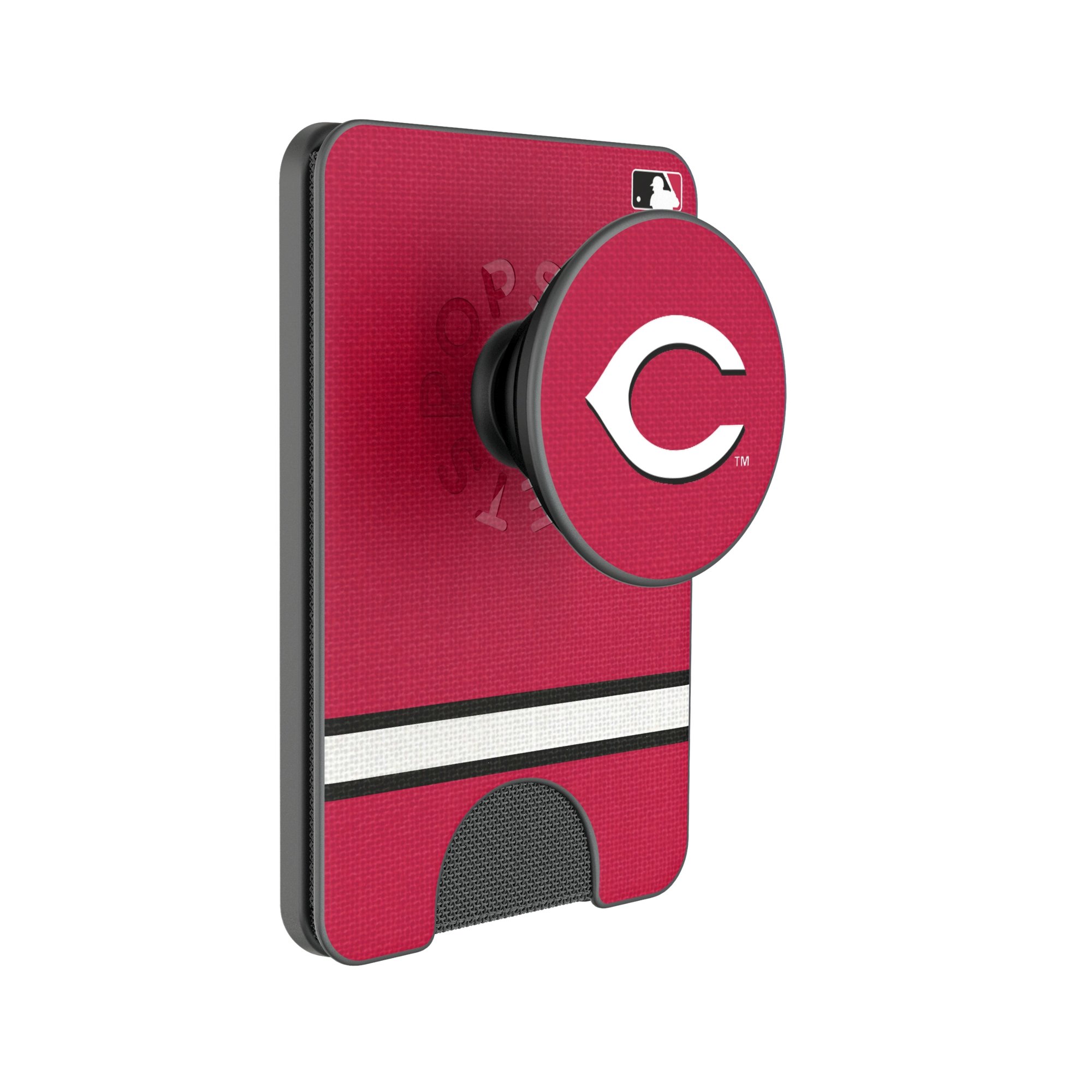 Keyscaper Cincinnati Reds Stripe PopSockets Magnetic Wallet