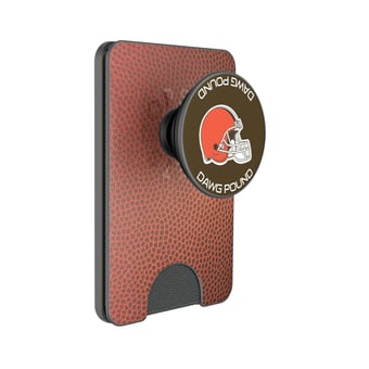 Keyscaper Cleveland Browns Football PopSockets Magnetic Wallet