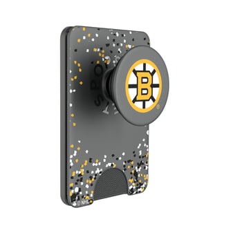 Keyscaper Boston Bruins Confetti PopSockets Magnetic Wallet