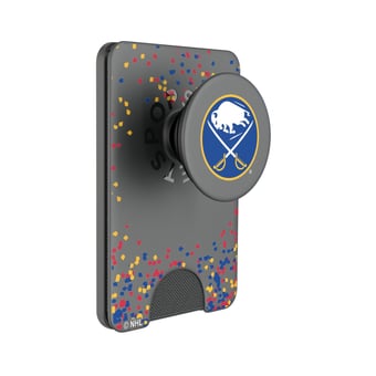 Keyscaper Buffalo Sabres Confetti PopSockets Magnetic Wallet