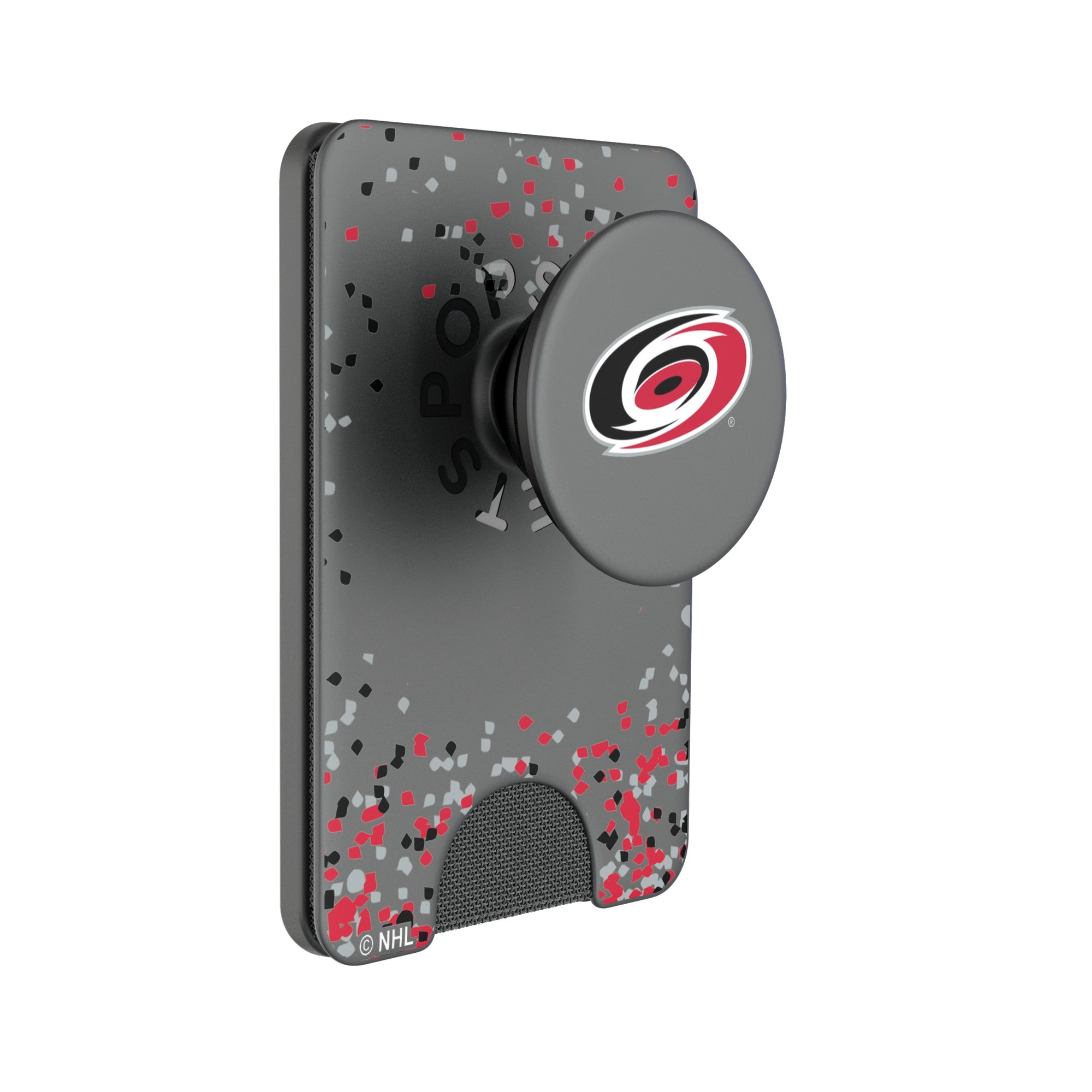Keyscaper Carolina Hurricanes Confetti PopSockets Magnetic Wallet
