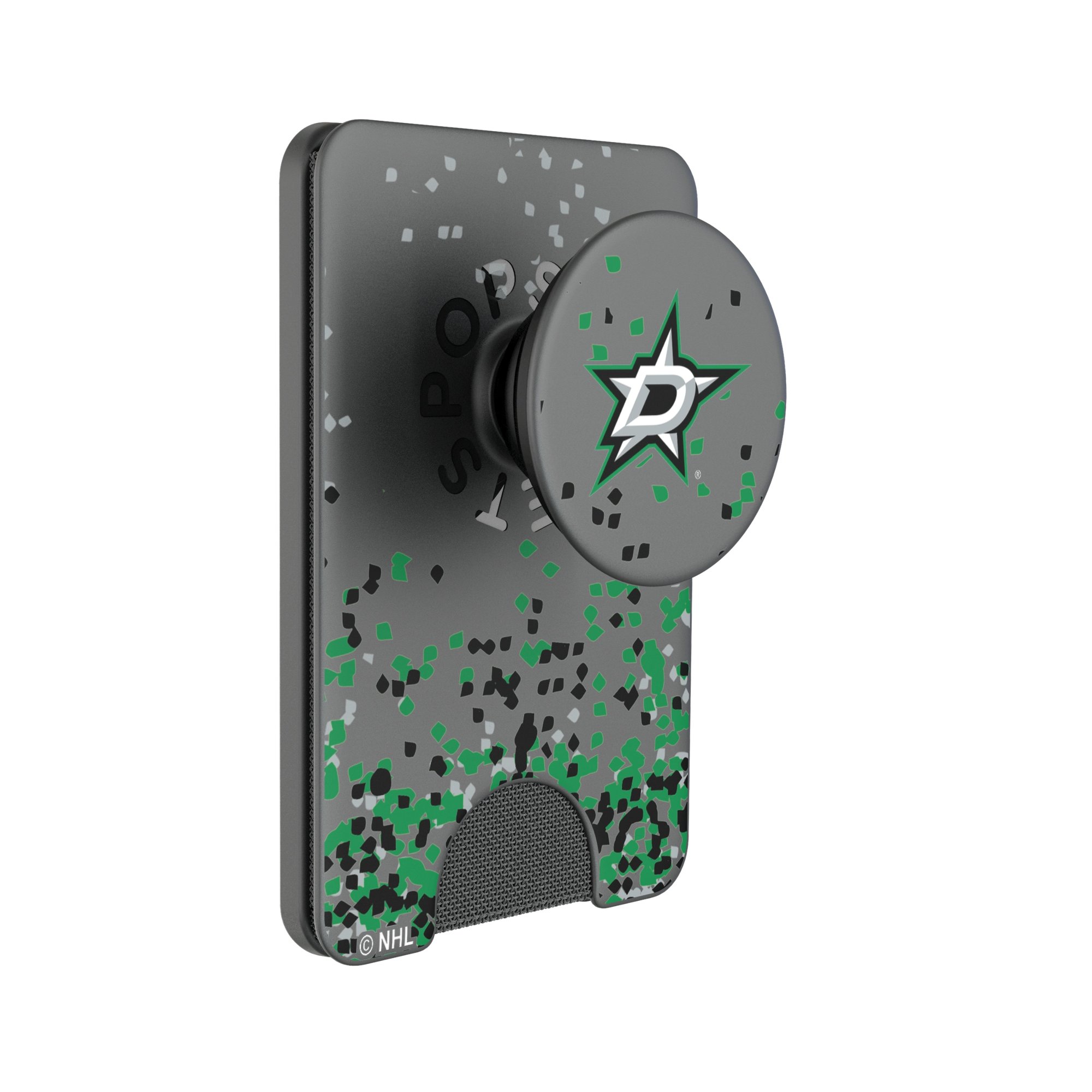 Keyscaper Dallas Stars Confetti PopSockets Magnetic Wallet