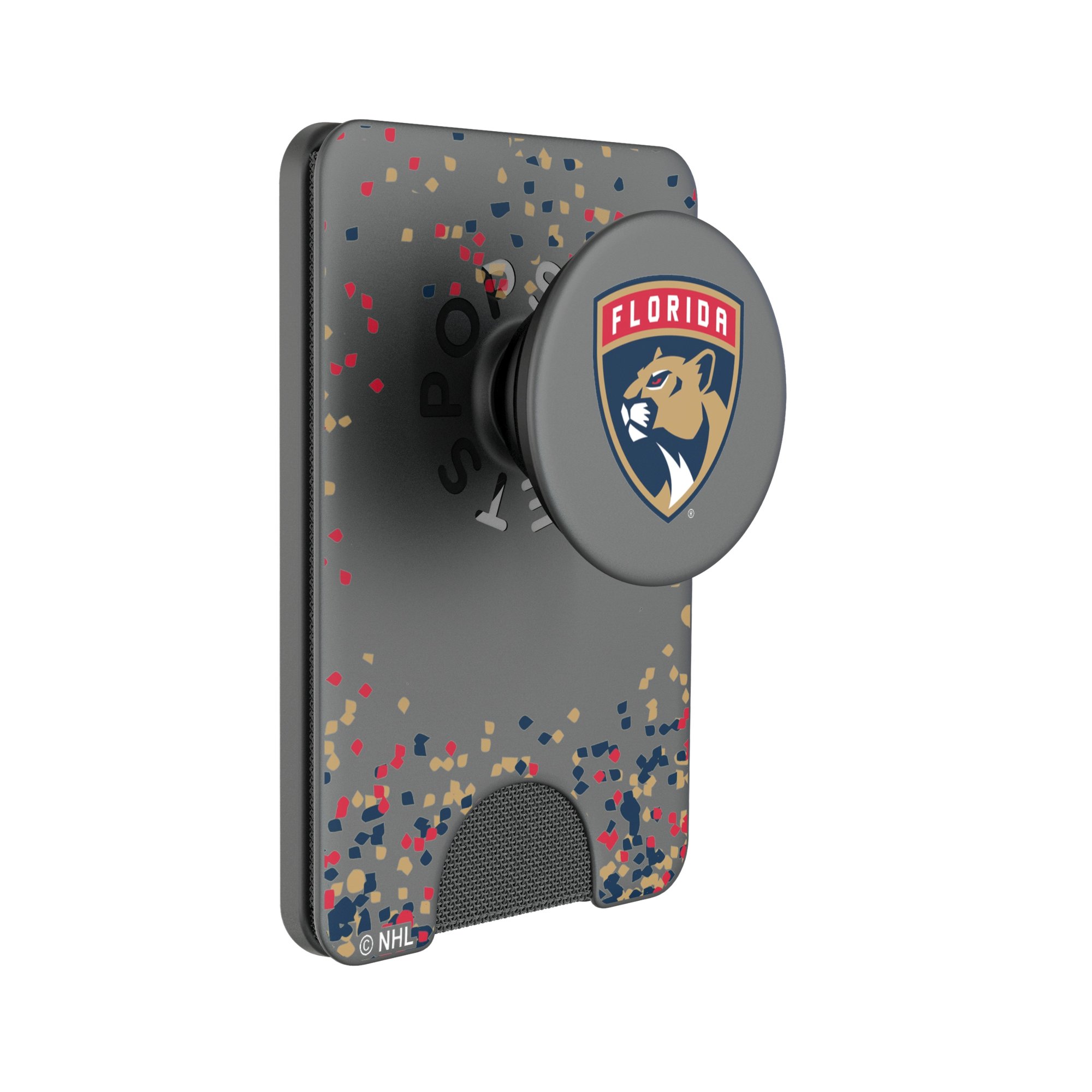 Keyscaper Florida Panthers Confetti PopSockets Magnetic Wallet