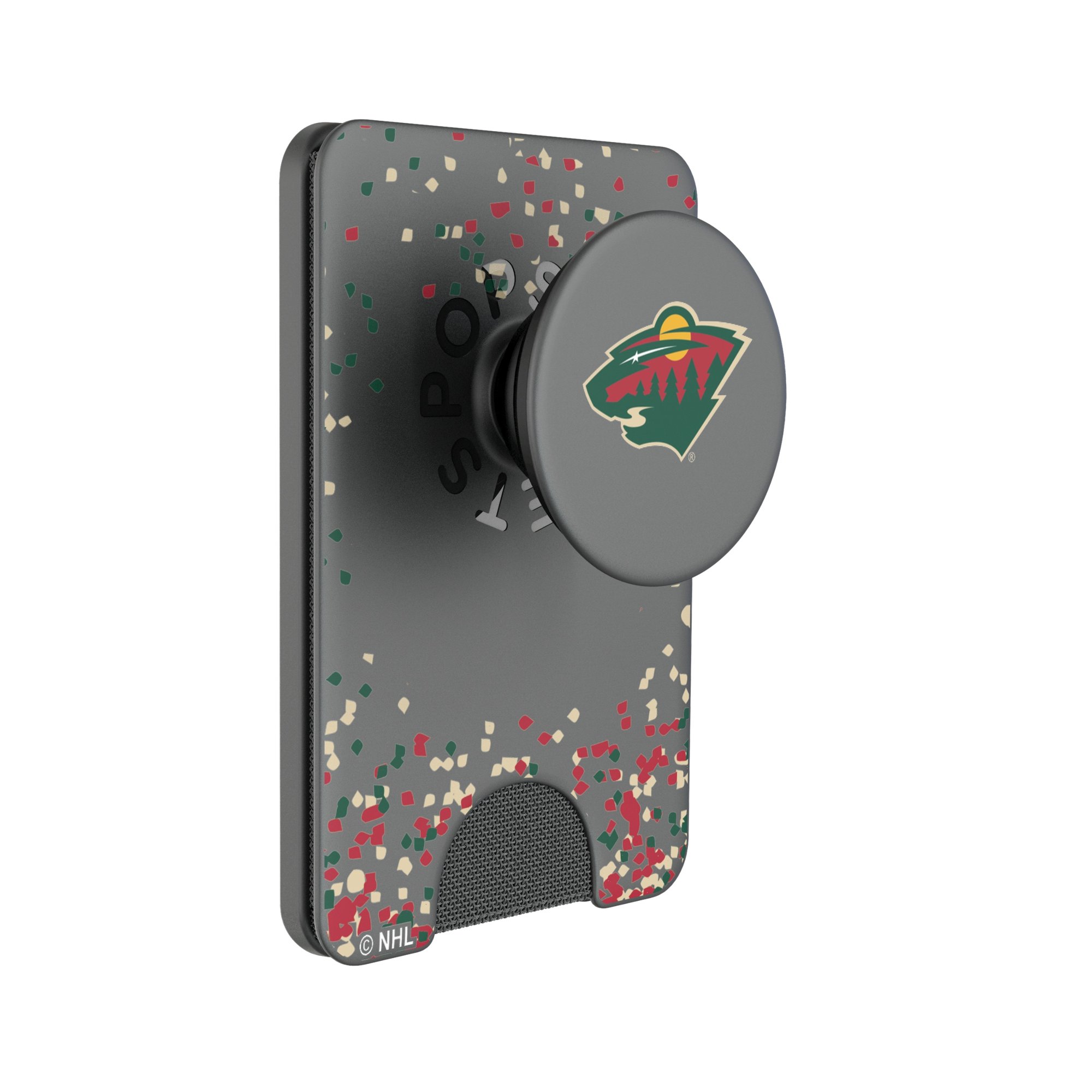 Keyscaper Minnesota Wild Confetti PopSockets Magnetic Wallet