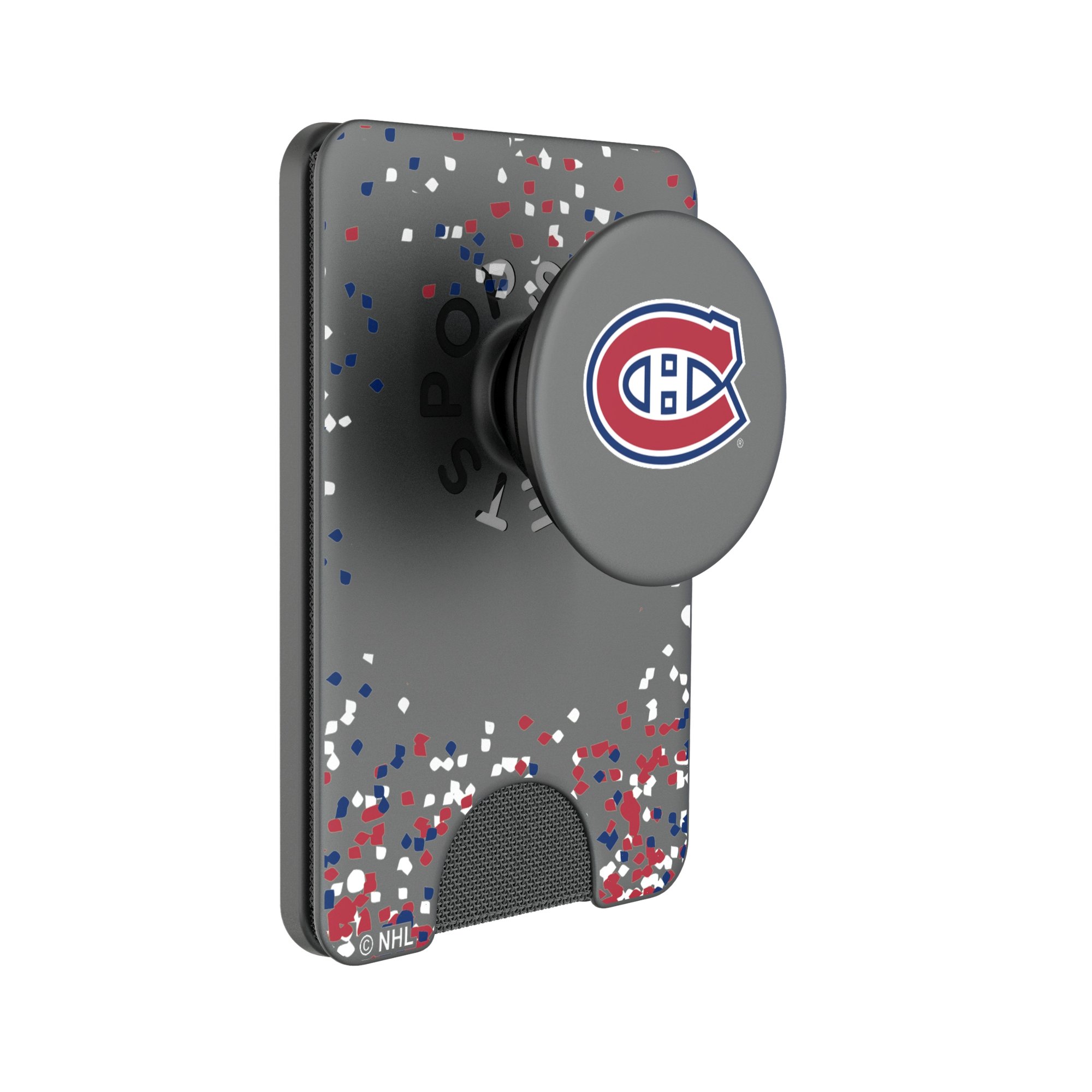 Keyscaper Montreal Canadiens Confetti PopSockets Magnetic Wallet