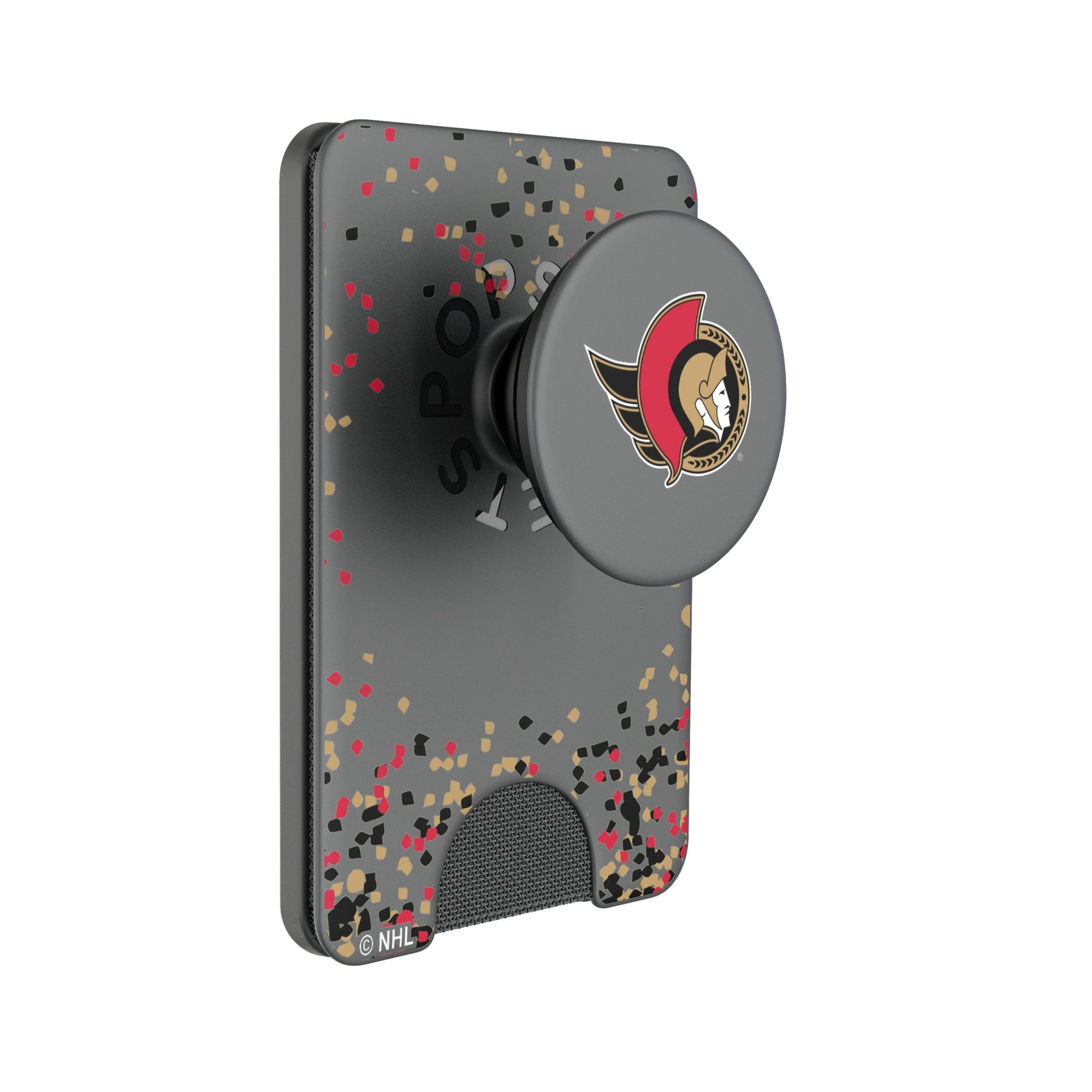 Keyscaper Ottawa Senators Confetti PopSockets Magnetic Wallet