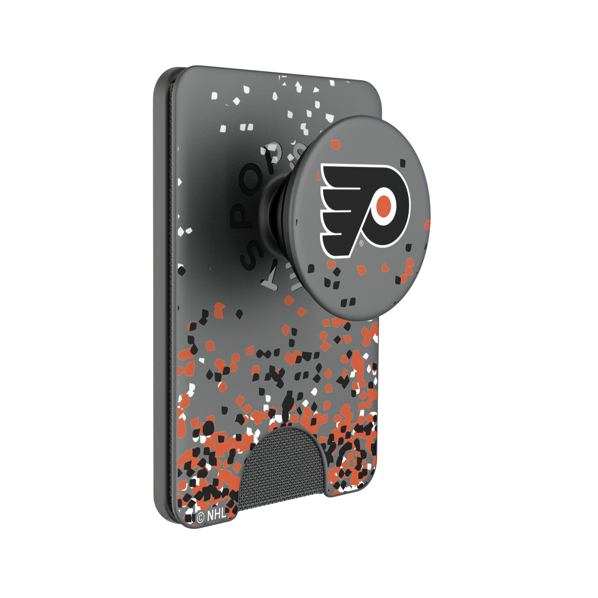 Keyscaper Philadelphia Flyers Confetti PopSockets Magnetic Wallet