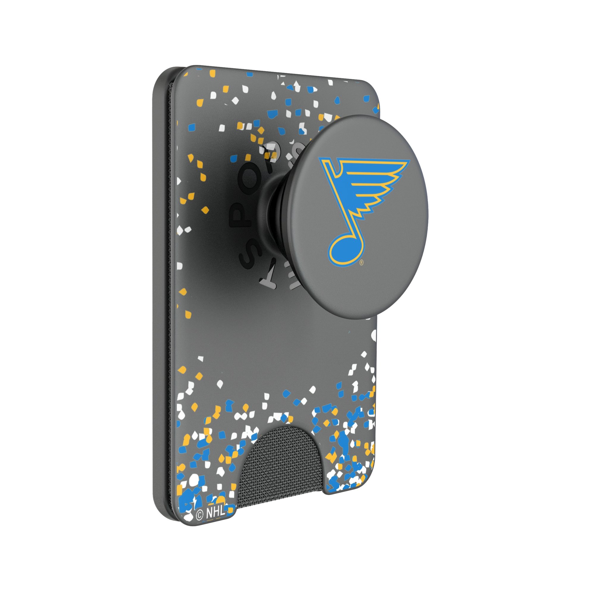 Keyscaper St. Louis Blues Confetti PopSockets Magnetic Wallet