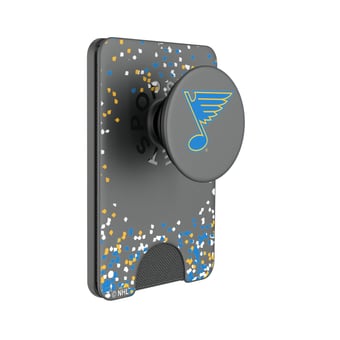 Keyscaper St. Louis Blues Confetti PopSockets Magnetic Wallet
