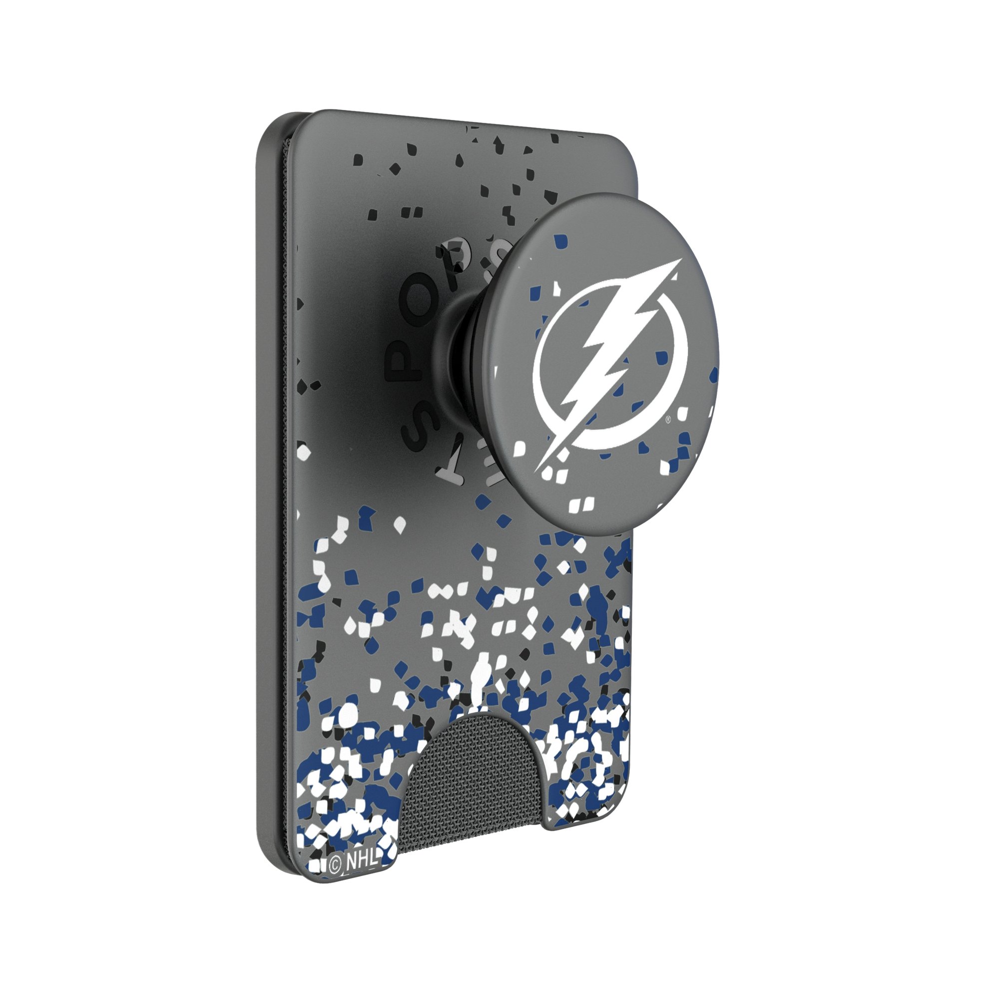 Keyscaper Tampa Bay Lightning Confetti PopSockets Magnetic Wallet